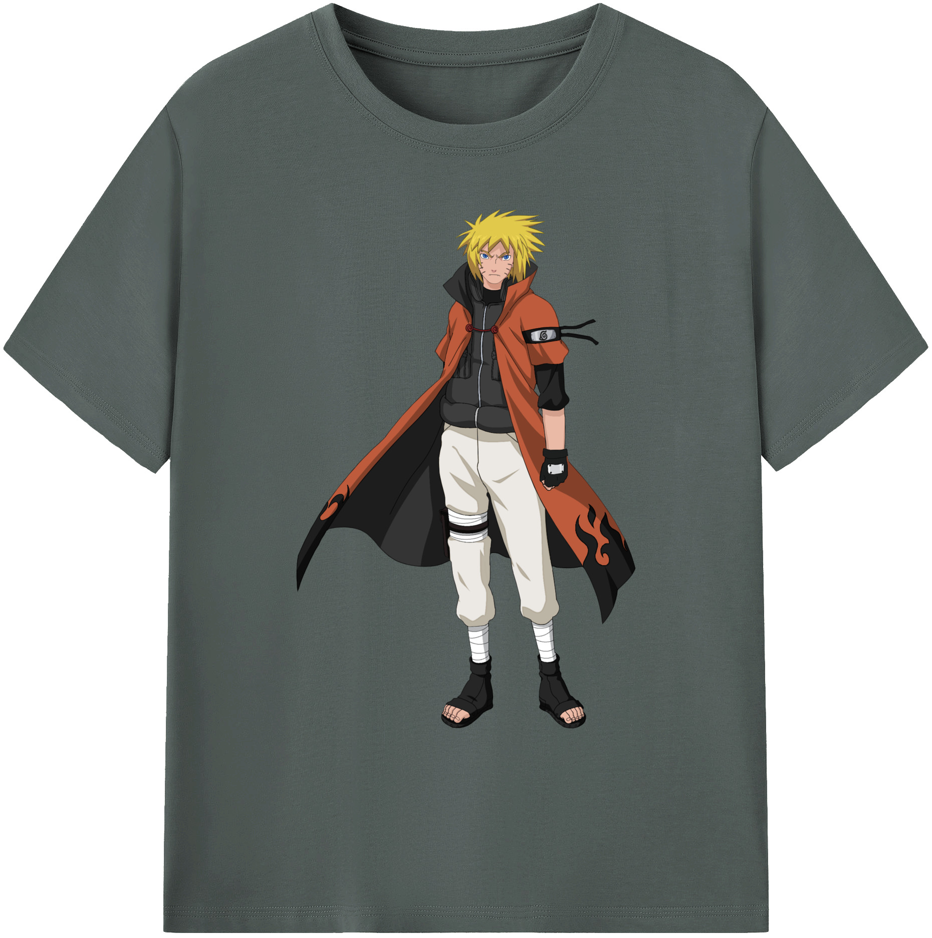 （画像用） NARUTO -ナルト- うずまき ナルト Uzumaki Naruto 綿100％ メンズ半袖Tシャツ｜肌触りやわらか＆通気性